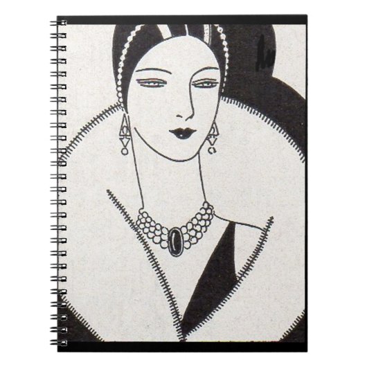 Carnet Femme art déco 1928 (Devant)