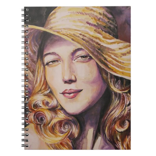 Carnet Femme avec le casquette (Devant)