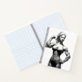 Carnet Femme Bodybuilder Flexer Ses Muscles Figure (Intérieur)