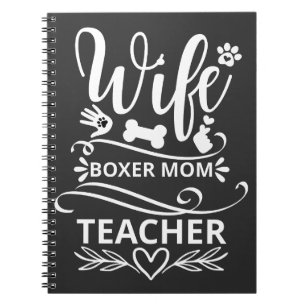 Carnet Femme Boxer Maman Enseignant Drôle Chien