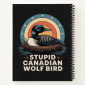 Carnet femme canadienne idiote (Dos)