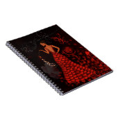 Carnet Femme dans le Monogramme de robe rouge (Côté Droit)