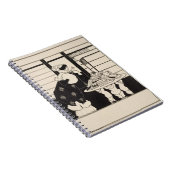 Carnet Femme dans une librairie, conception pour "un (Côté Droit)
