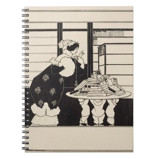 Carnet Femme dans une librairie, conception pour "un (Devant)
