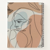 Carnet Femme d'art de ligne Boho (Dos)