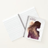 Carnet Femme des étoiles violet et Brown grand couverture (Intérieur)