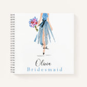 Carnet Femme d'honneur Fleurs de jupe de mode (Devant)