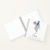 Carnet Femme d'honneur Fleurs de jupe de mode (Intérieur)