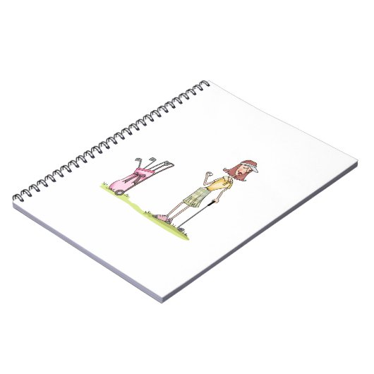 Carnet Femme Golfer (Côté gauche)