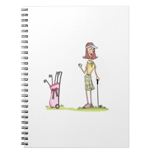 Carnet Femme Golfer (Devant)