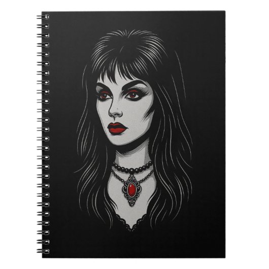 Carnet Femme gothique sombre (Devant)