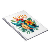 Carnet Femme Hawaiienne-Chemise Aloha Hawaii (Côté Droit)