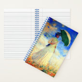 Carnet Femme Monet avec un parasol face droit (À l'intérieur)