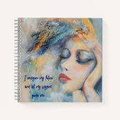 Carnet Femme mystique avec plumes SketchCarnet spiral (Devant)