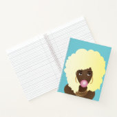 Carnet Femme noire, Afro blonde, Bubblegum rose (Intérieur)