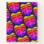 Carnet Femme noire, Bubblegum, Tropical Feuille Navy Blue (Dos)