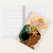 Carnet Femme noire dotée d'une oreille Empreinte de léopa (À l'intérieur)