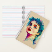 Carnet Femme regardant à travers l'objectif...Carnet Spir (À l'intérieur)