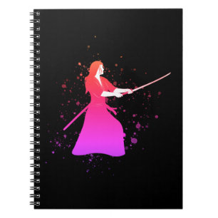 Carnet Femme Samurai guerrière avec épée