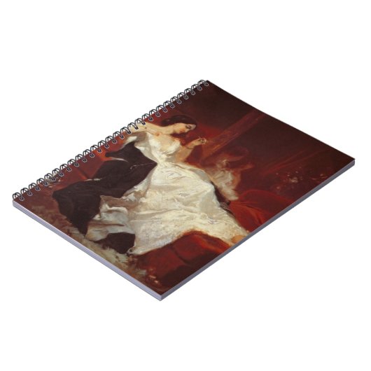 Carnet Femme sur un sofa rouge (Côté gauche)