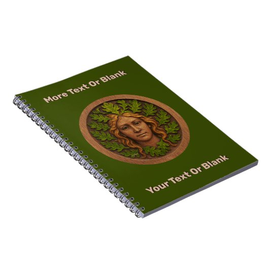 Carnet Femme verte - Bois (Côté Droit)