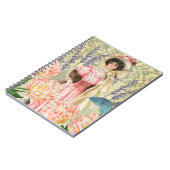 Carnet Femme victorienne florale rose Régence (Côté gauche)