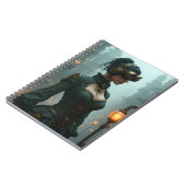 Carnet Femme victorienne Steampunk en vert (Côté gauche)