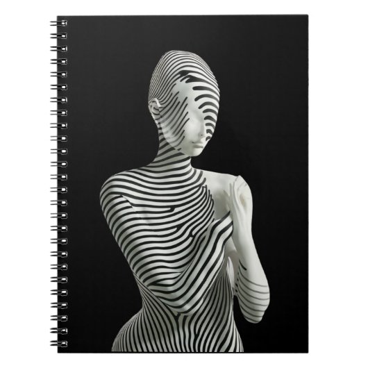 Carnet Femme zébrée (Devant)