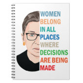 Carnet Femmes Appartenant À Tous Les Endroits Ruth Bader  (Devant)