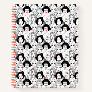 Carnet Femmes avec Motif à lèvres