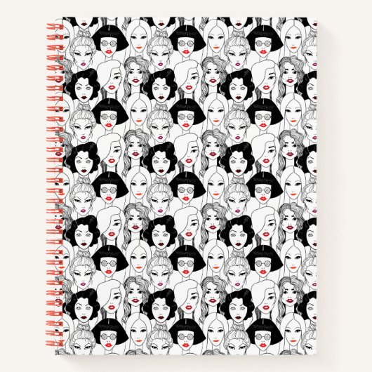 Carnet Femmes avec Motif à lèvres (Devant)