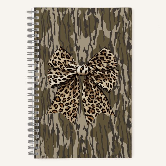 Carnet Femmes de chasse au ruban Camo Leopard Bow Bottoml (Recto)
