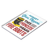 Carnet Femmes Pompiers Cette Princesse Porte Des Bottes D (Côté gauche)
