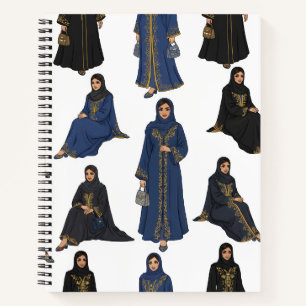 Carnet Femmes saoudiennes en abayas colorés