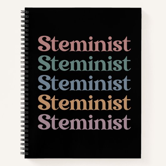 Carnet Femmes Stéménistes Rétro Dans STEM (Devant)