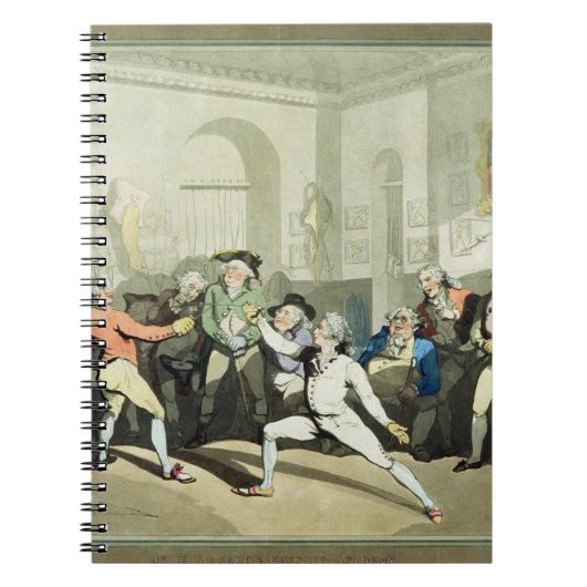Carnet Fencing Academy de M.H Angelo, gravée par Charles (Devant)