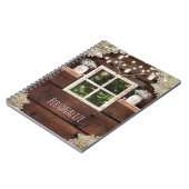 Carnet Fenêtre de grange rustique arbre & pot Mason campa (Côté gauche)