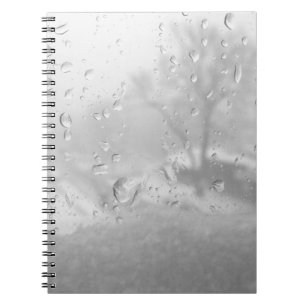 Carnet fenêtre de ville d'hiver