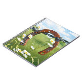 Carnet Fer à cheval rouillé et marguerites blanches (Côté gauche)