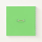 Carnet Fer à sirop et équitation Crop Lime Carré équestre (Dos)