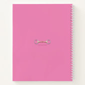Carnet Fer à sirop et équitation rose 8,6x11 Equestre (Dos)