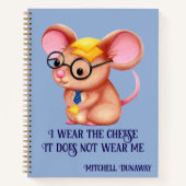 Carnet Fer Cheese Man Business Souris Cravate lunettes Ne (Devant)