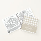 Carnet Ferme Buffle beige Chèque de famille Recette de cu (Intérieur)