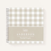 Carnet Ferme Buffle beige Chèque de famille Recette de cu (Devant)