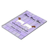 Carnet Ferme de chèvres pourpres personnalisée (Côté gauche)