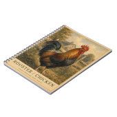 Carnet Ferme de poulet Coq VINTAGE (Côté gauche)