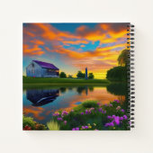 Carnet Ferme Purple Roof Pond à Sunrise (Dos)