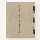 CARNET FERME RUSTIQUE ROOSTER NOM DE FAMILLE RECETTE SPIR (Dos)