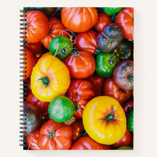 Carnet Fermes | Récolte colorée de tomates (Devant)