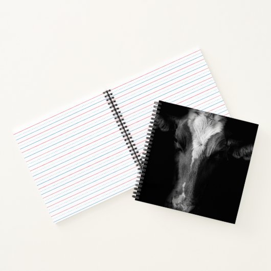 Carnet Fermes | Tête de vache B&W (Intérieur)